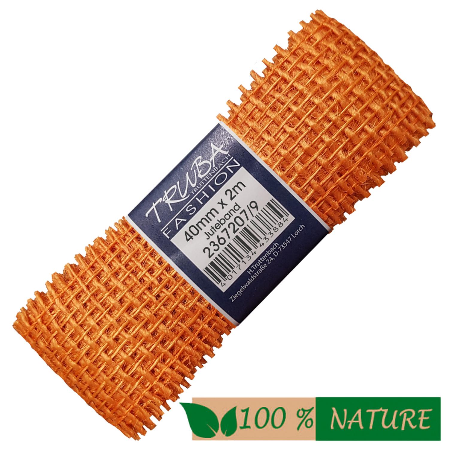 TRUBA 100% Natur Juteband kupfer