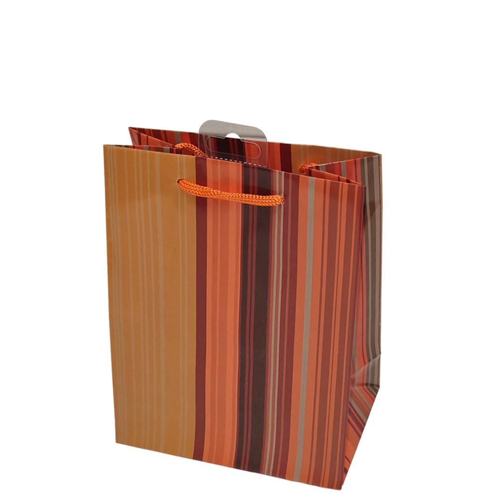 TRUBA Geschenktasche midi STREIFEN orange/gelb