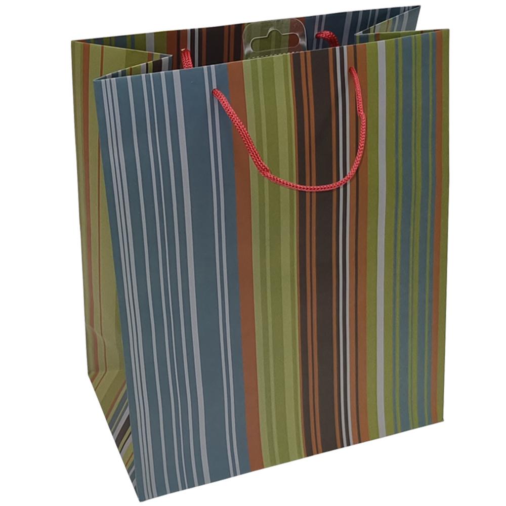 TRUBA Geschenktasche maxi STREIFEN grün/blau