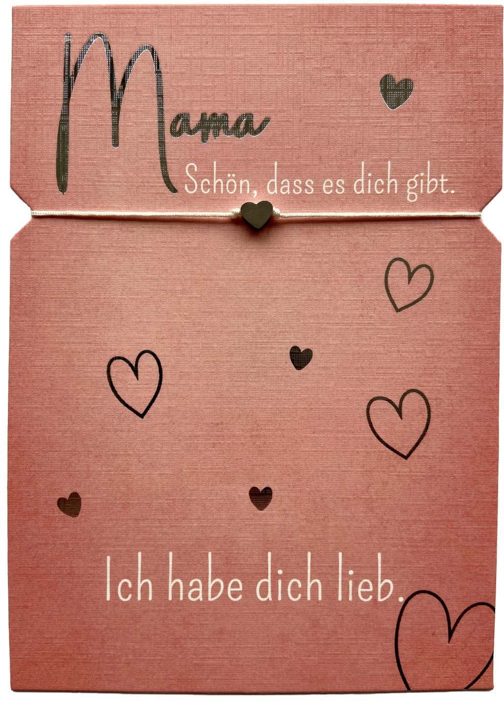 Grusskarte mit Armband - Mama