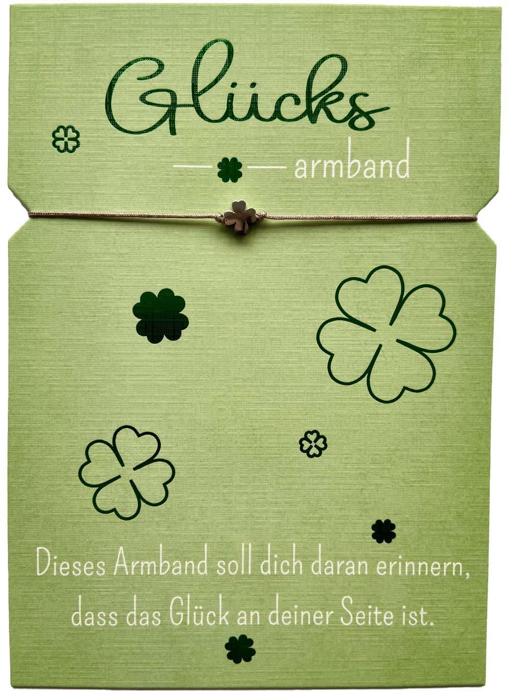 Grusskarte mit Armband - Glücksarmband