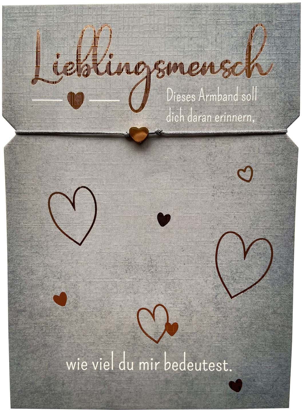 Grusskarte mit Armband - Lieblingsmensch