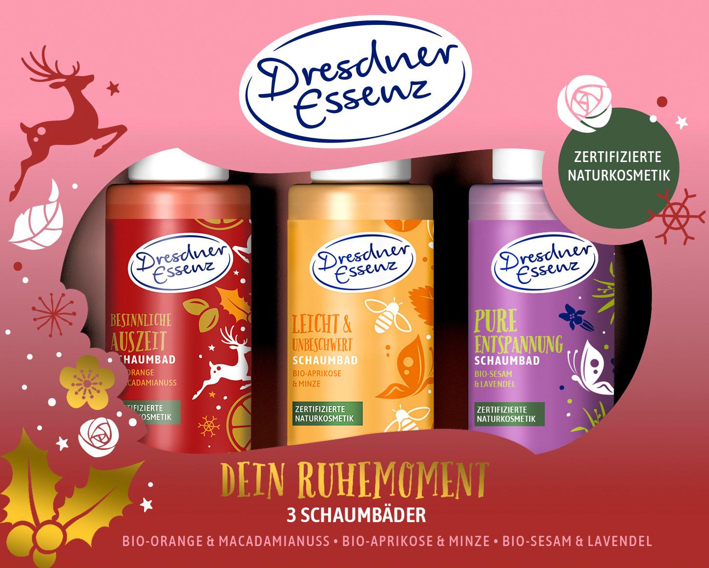 Dresdner Essenz Dein Ruhemoment Schaumbäder Geschenkpackung