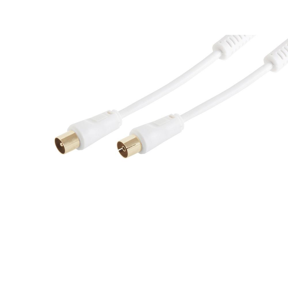 Ant.Kabel, Koaxst. auf Koaxkuppl.  3m, vergoldet
