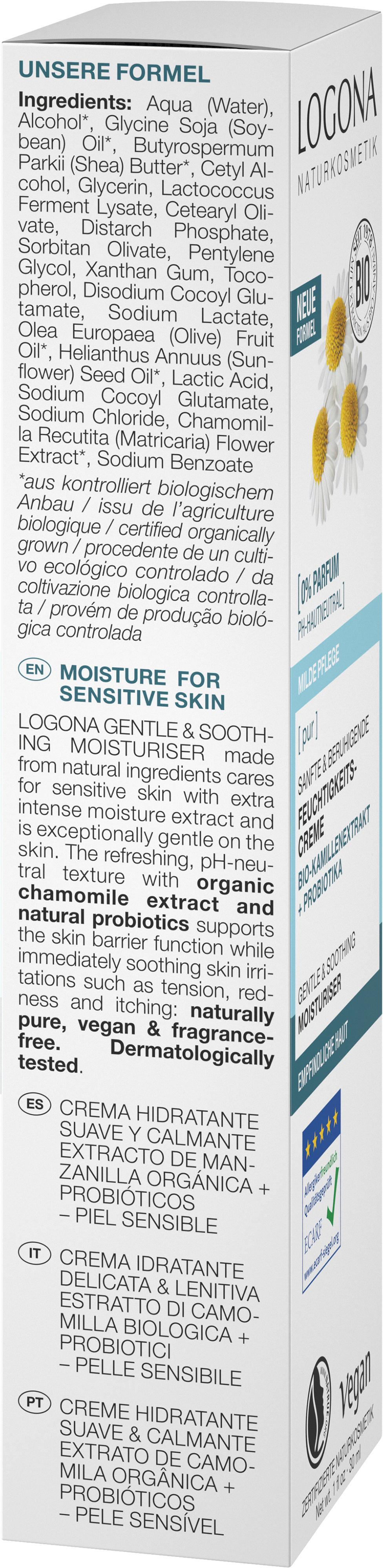 Produktbild LOGONA PUR Sanfte&beruhigende Feuchtigkeitscreme Bio-Kamillenextrakt + Probiot 4 von 4