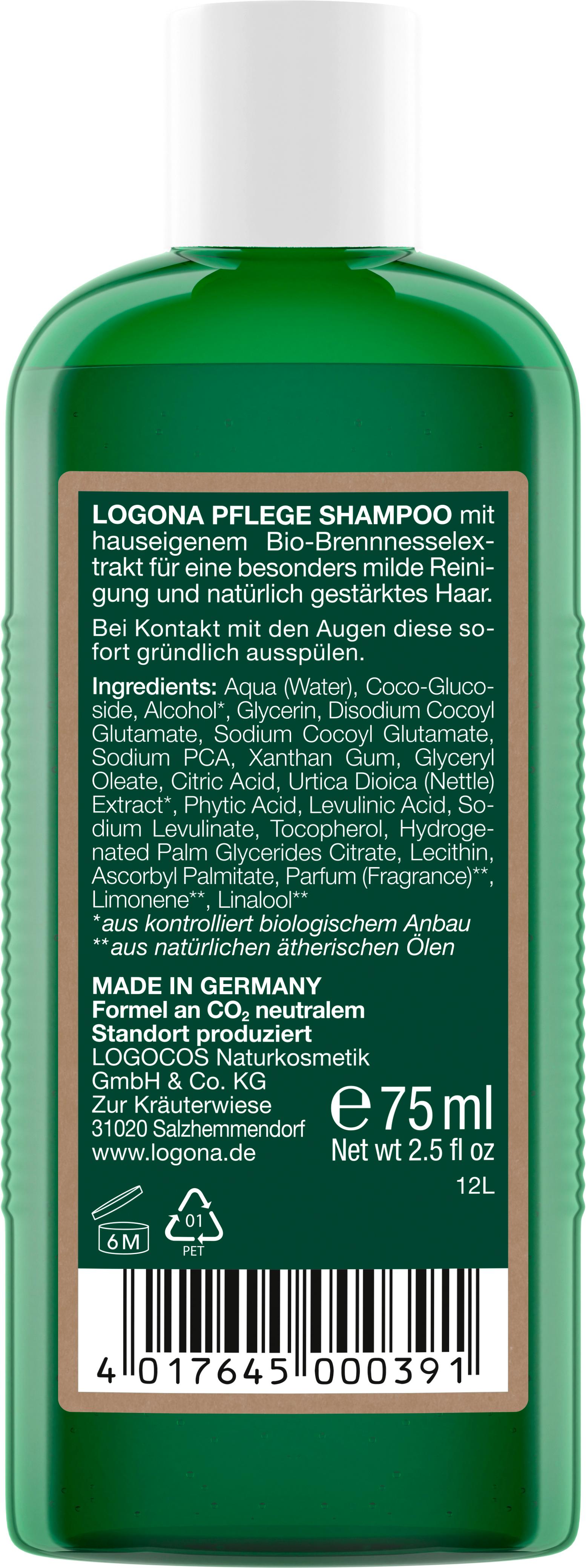 Produktbild LOGONA Pflege Shampoo Bio-Brennnessel 2 von 2