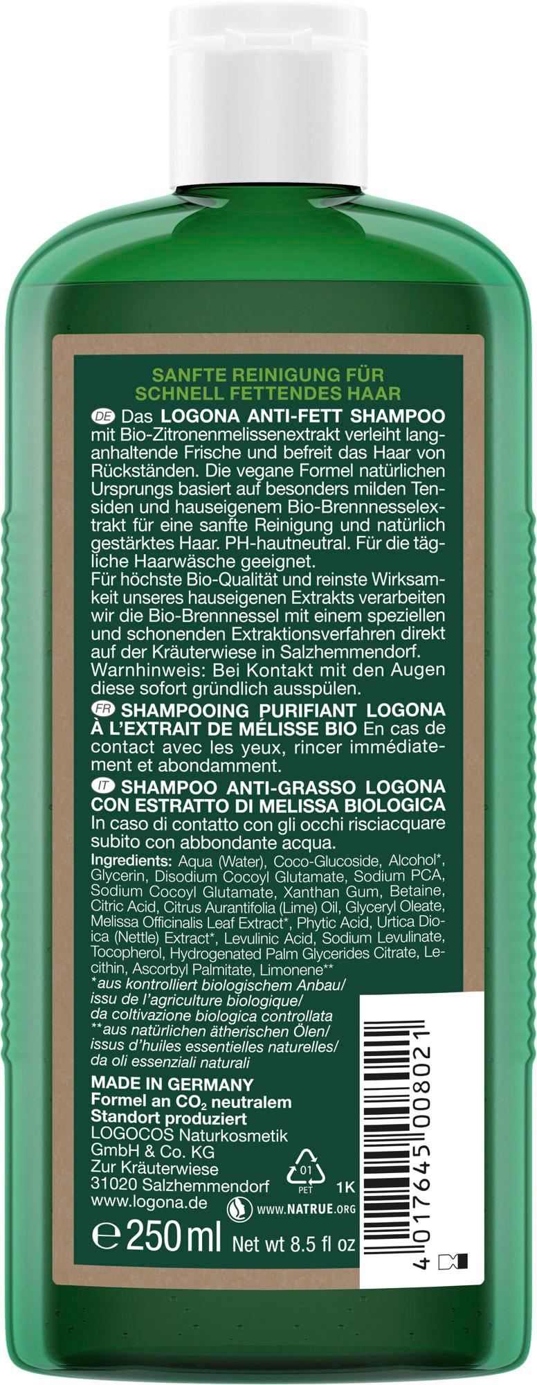 Produktbild LOGONA Anti-Fett Shampoo Bio-Zitronenmelisse 2 von 2