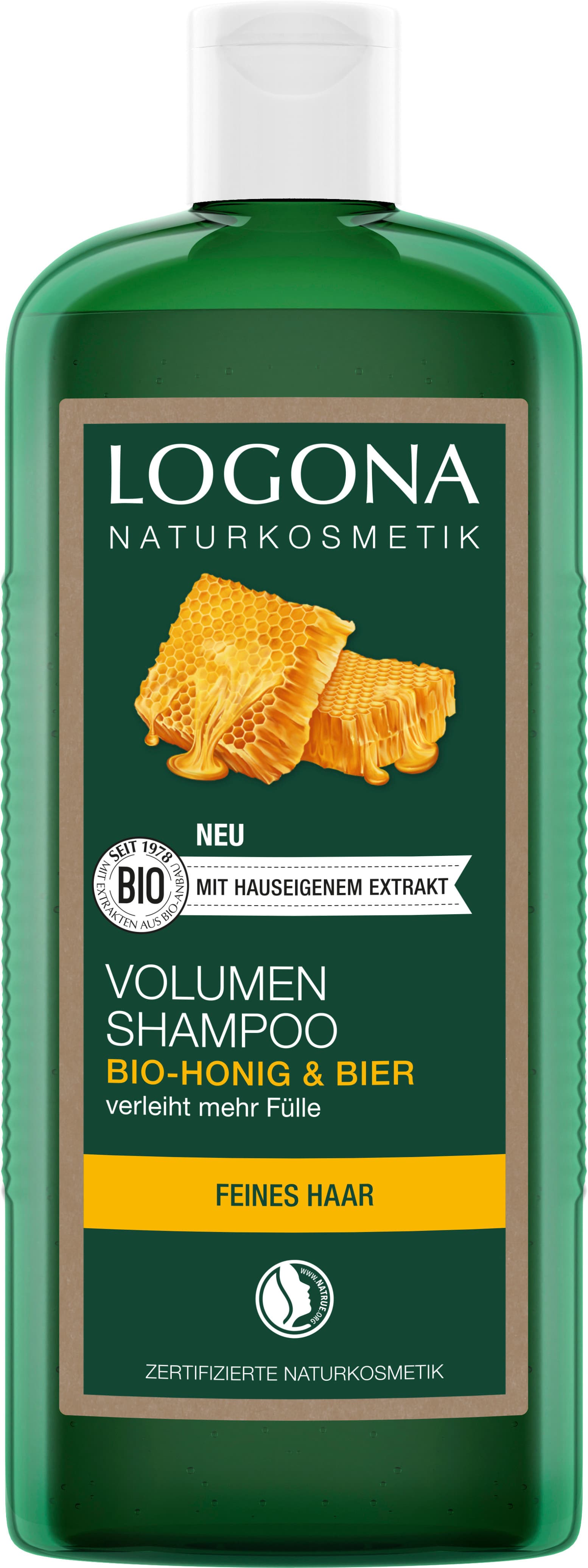 LOGONA Volumen Shampoo Bier & Bio Honig