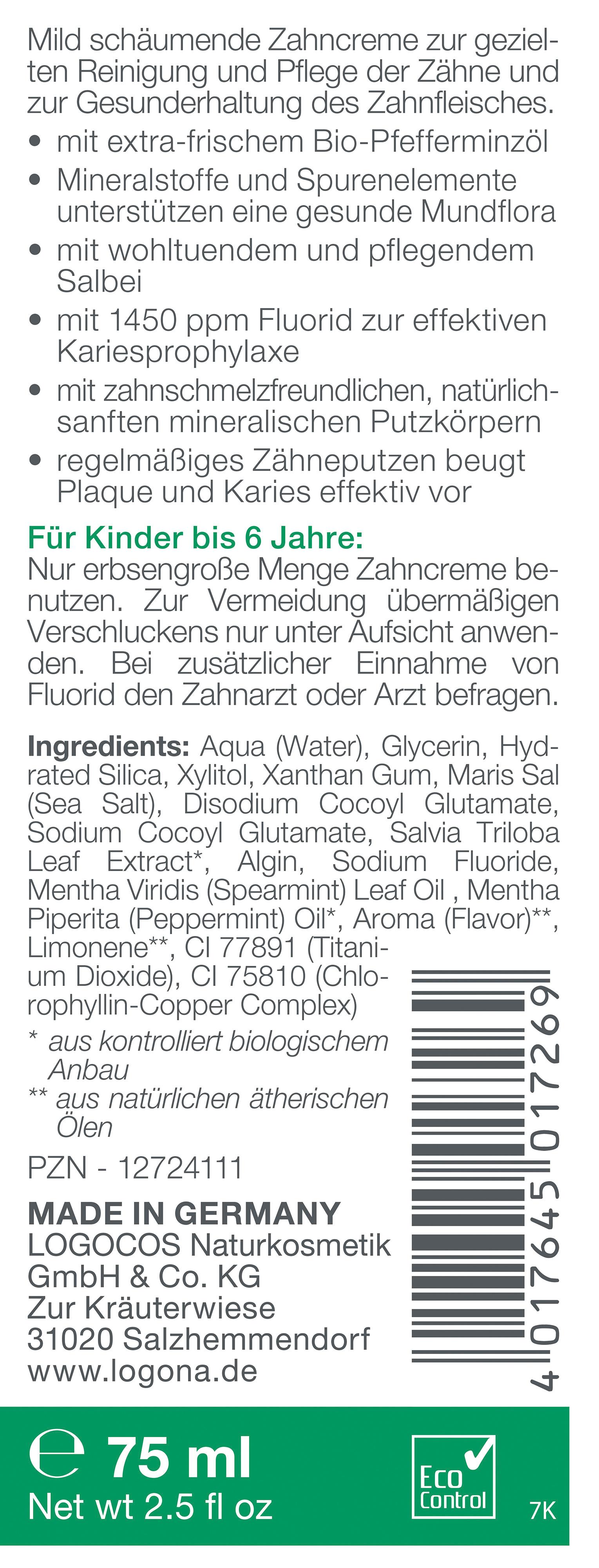 Produktbild LOGODENT EXTRAFRISCHER RUNDUMSCHUTZ daily care Zahncreme 2 von 2
