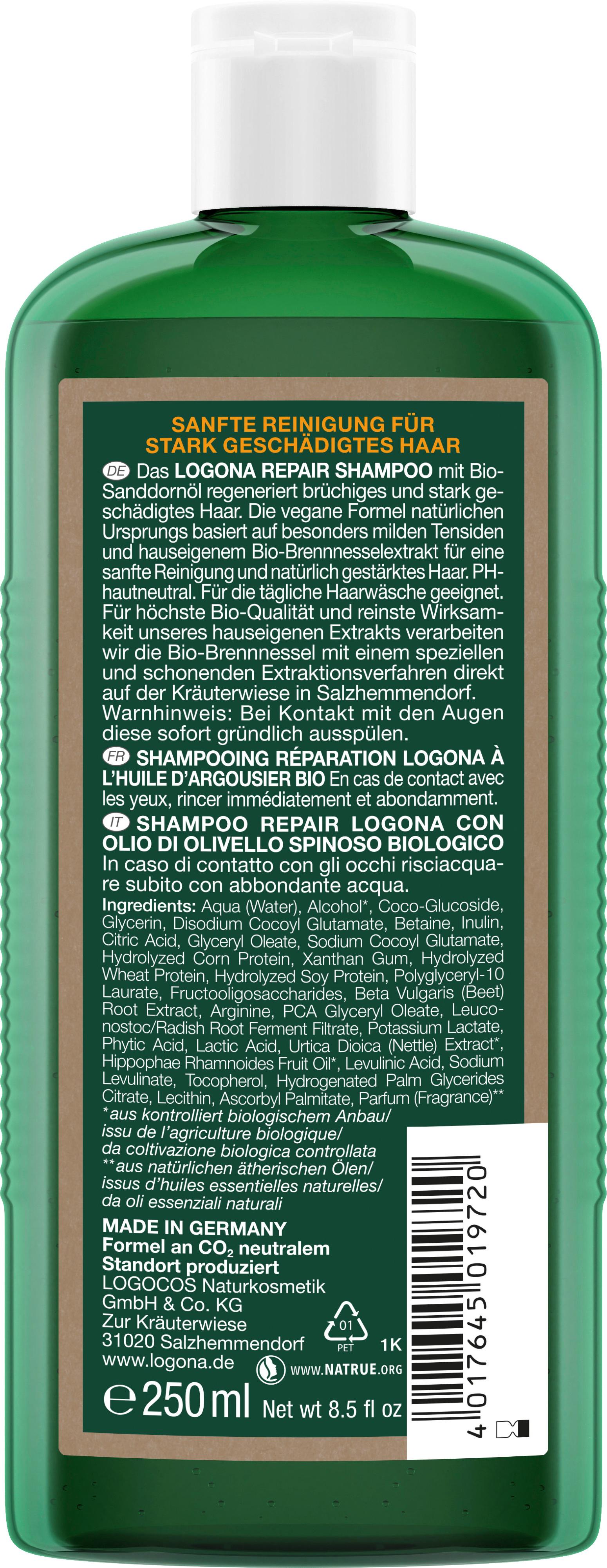Produktbild LOGONA Repair&Pflege Shampoo Bio-Sanddorn 2 von 2