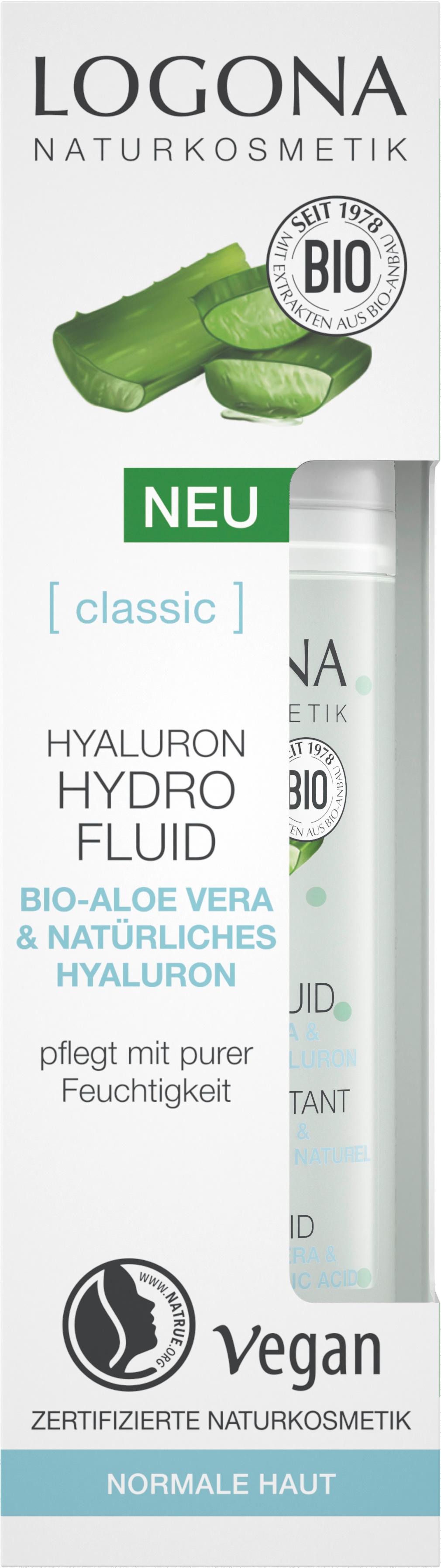 LOGONA CLASSIC Hyaluron Hydro Fluid Bio-Aloe Vera&Hyaluronsäure