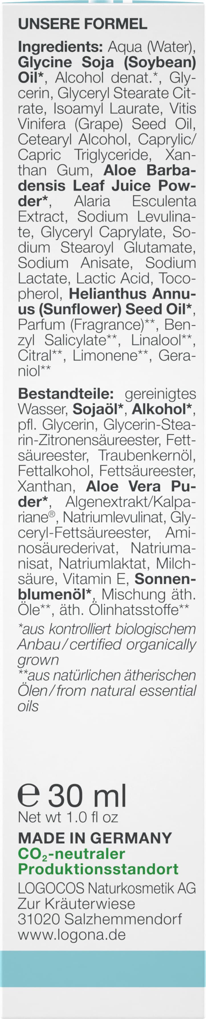 Produktbild LOGONA CLASSIC Feuchtigkeitsspendende Tagescreme Bio-Aloe Vera 7 von 9