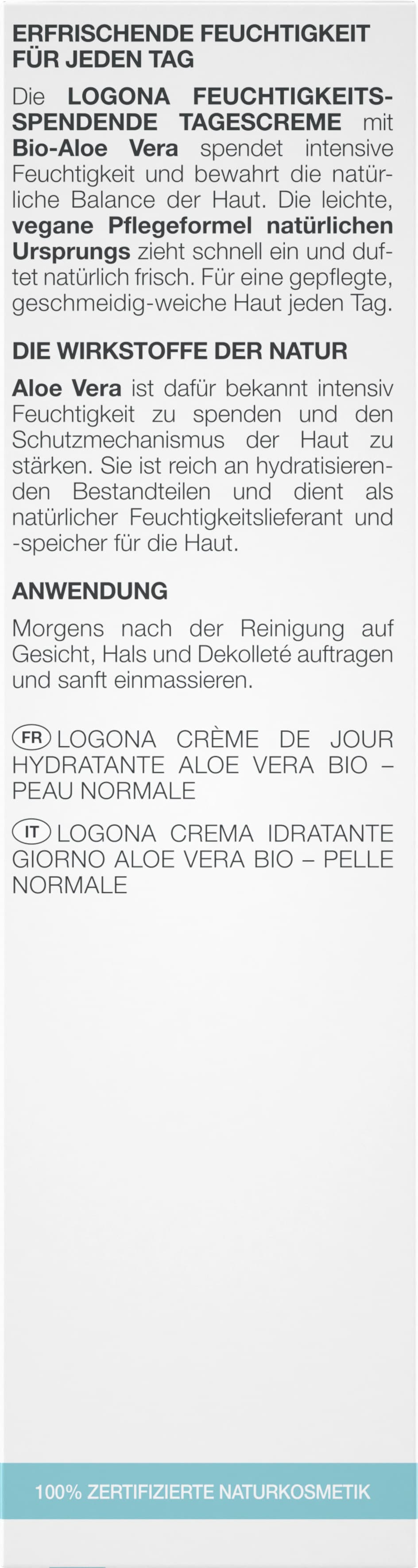 Produktbild LOGONA CLASSIC Feuchtigkeitsspendende Tagescreme Bio-Aloe Vera 2 von 9