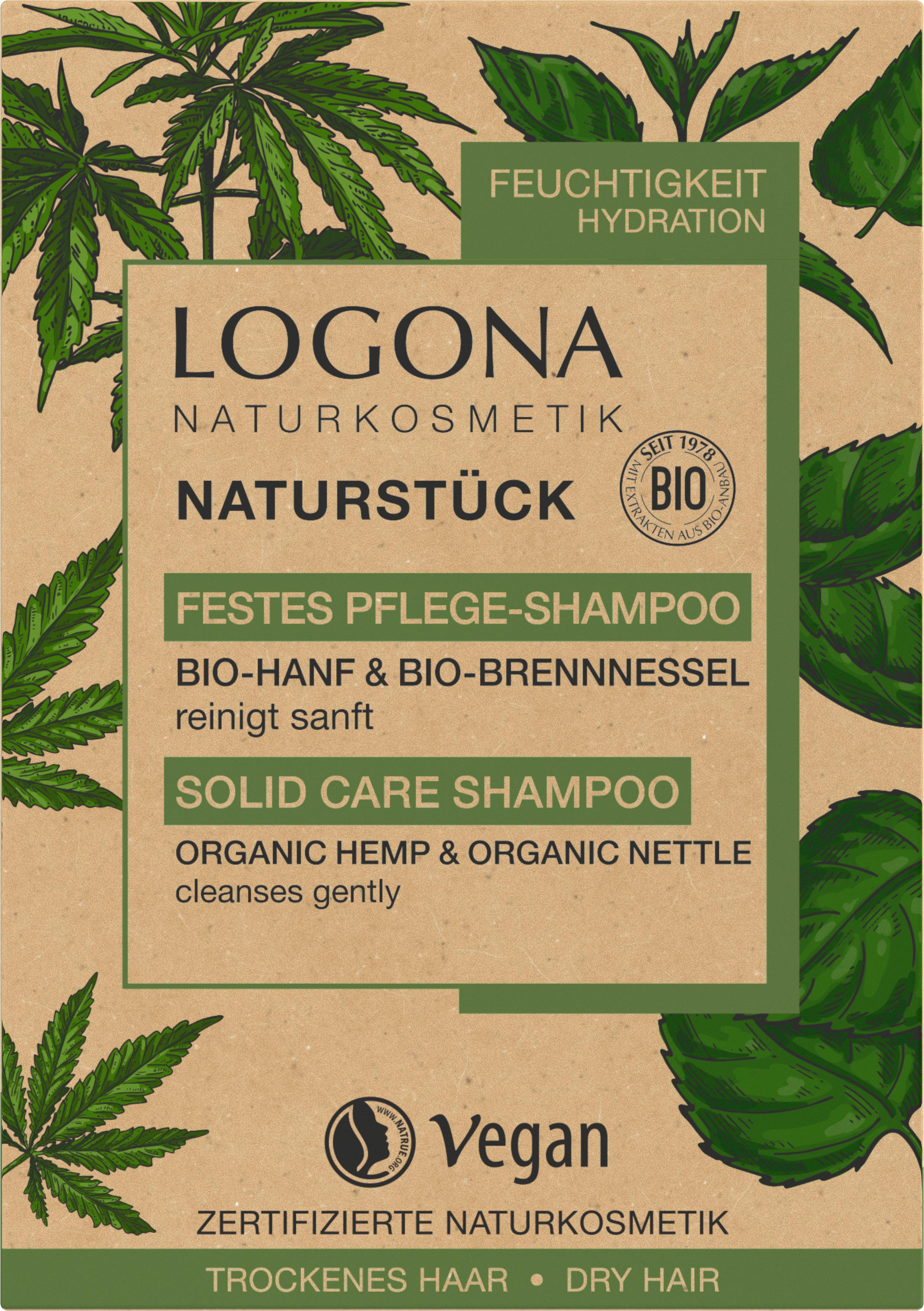 LOGONA Festes Pflege Shampoo Bio-Hanf&Bio-Brennnessel