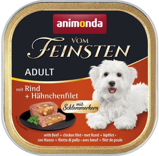 ANIMONDA Hundenassfutter vom Feinsten Adult mit Rind + Hähnchenfilet