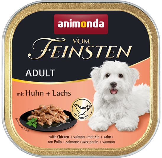ANIMONDA Hundenassfutter vom Feinsten Adult mit Huhn + Lachs