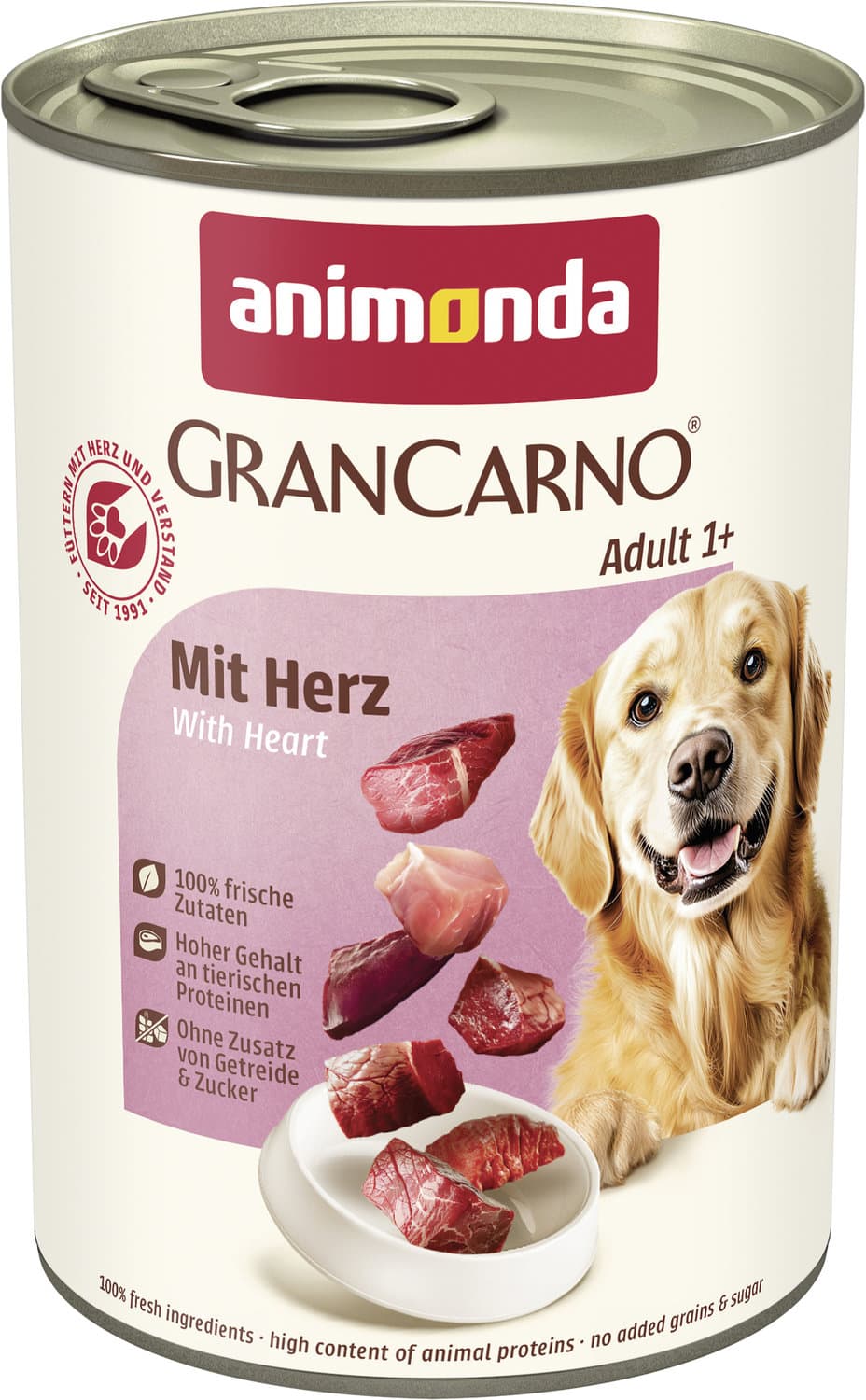 ANIMONDA Hundenassfutter Dose GranCarno Adult mit Herz