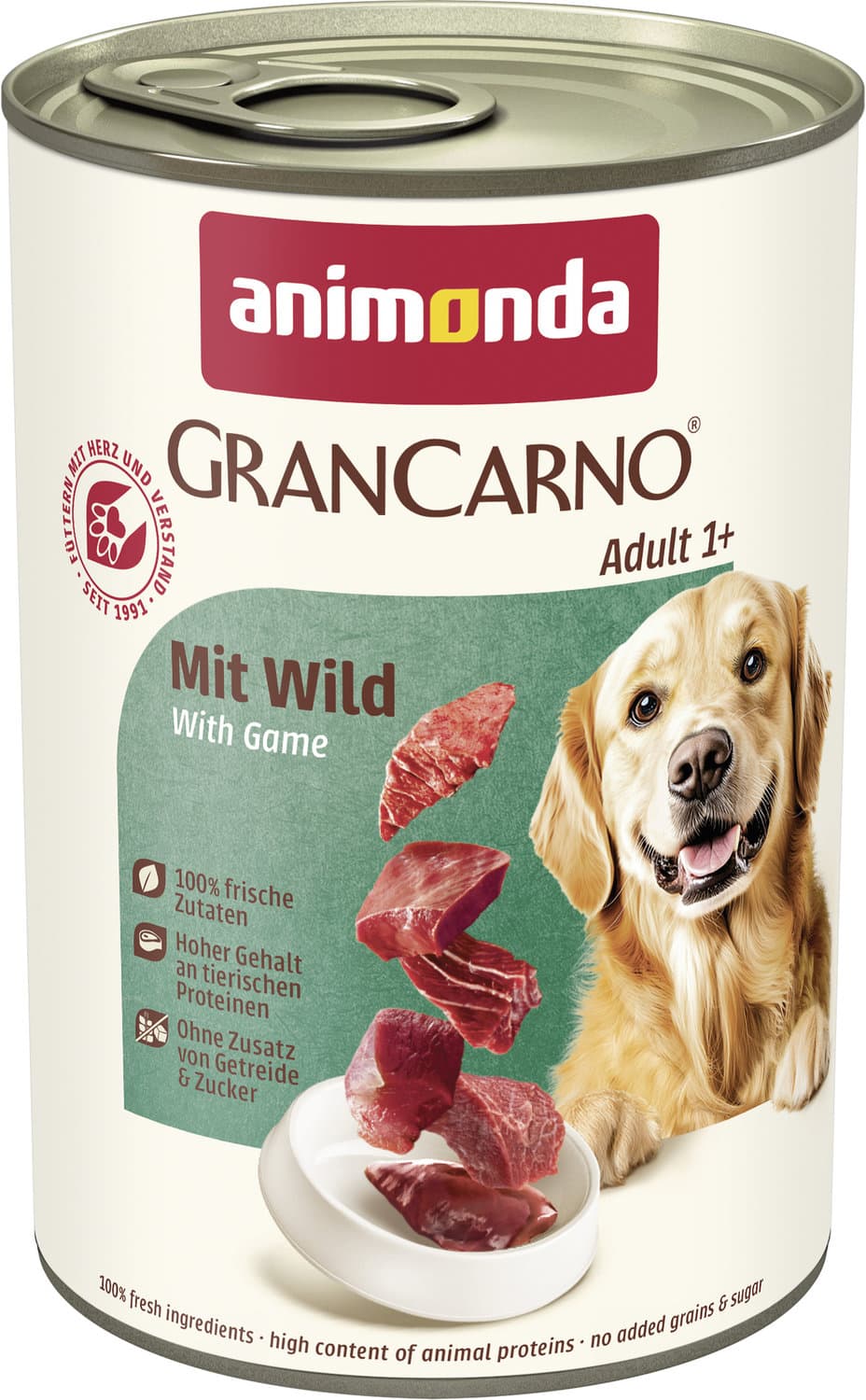 ANIMONDA Hundenassfutter GranCarno Adult mit Wild
