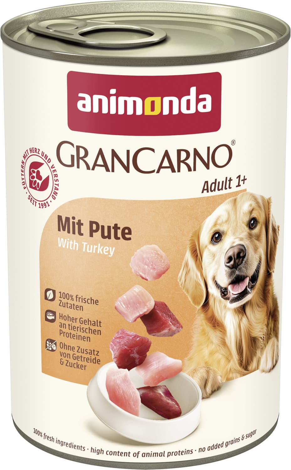 ANIMONDA Hundenassfutter Dose GranCarno Adult mit Pute