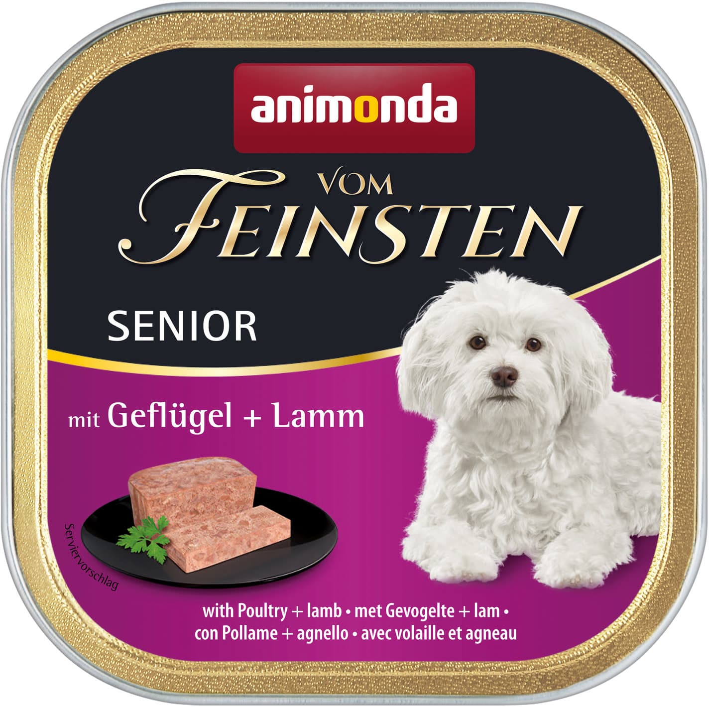 ANIMONDA Hundenassfutter Vom Feinsten Senior Geflügel & Lamm