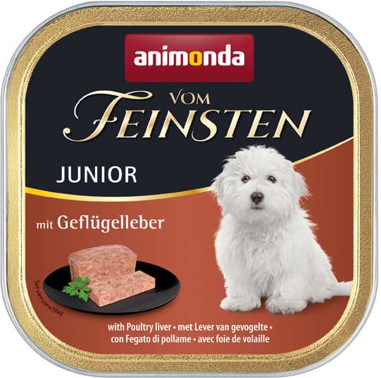 ANIMONDA Hundenassfutter vom Feinsten Junior mit Geflügelleber