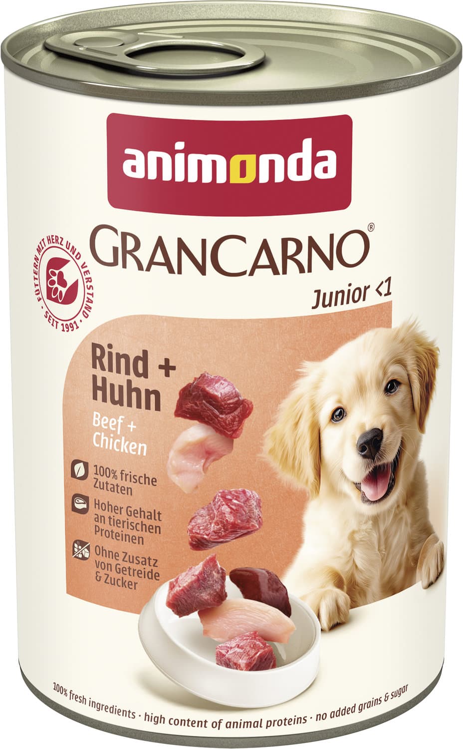 ANIMONDA Hundenassfutter GranCarno Junior Rind + Huhn