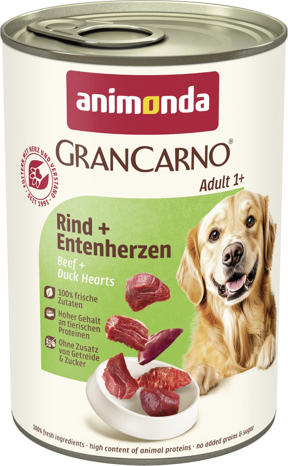 ANIMONDA Hundenassfutter GranCarno Adult Rind & Entenherz