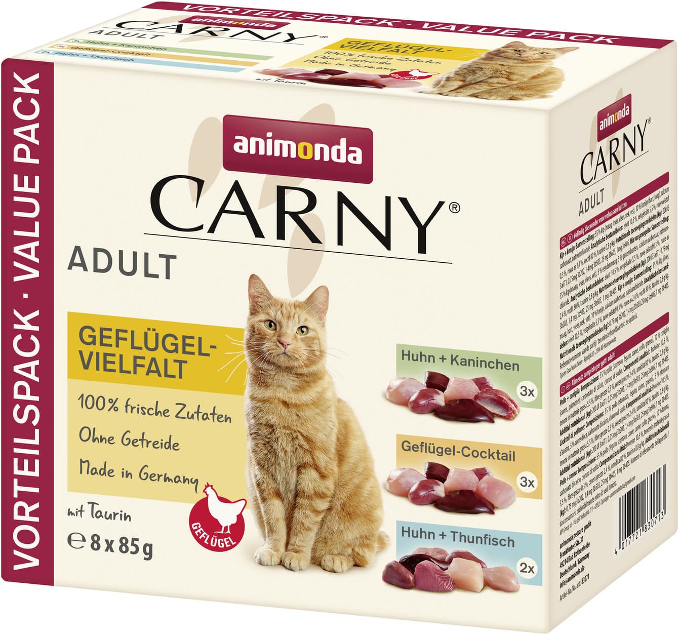 ANIMONDA Katzennassfutter Carny Adult Geflügel-Vielfalt