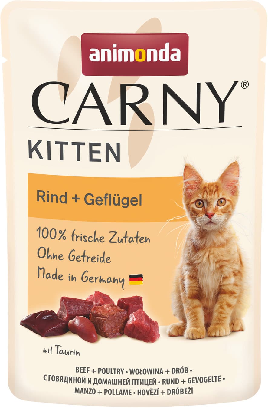 ANIMONDA Katzennassfutter Carny Kitten Rind + Geflügel
