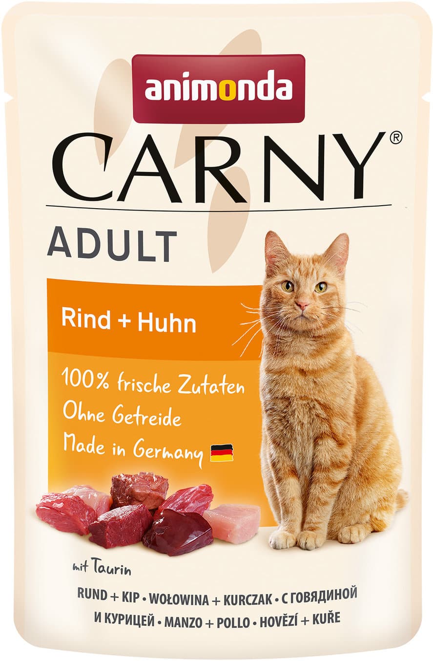 ANIMONDA Katzennassfutter Carny Adult Rind + Huhn