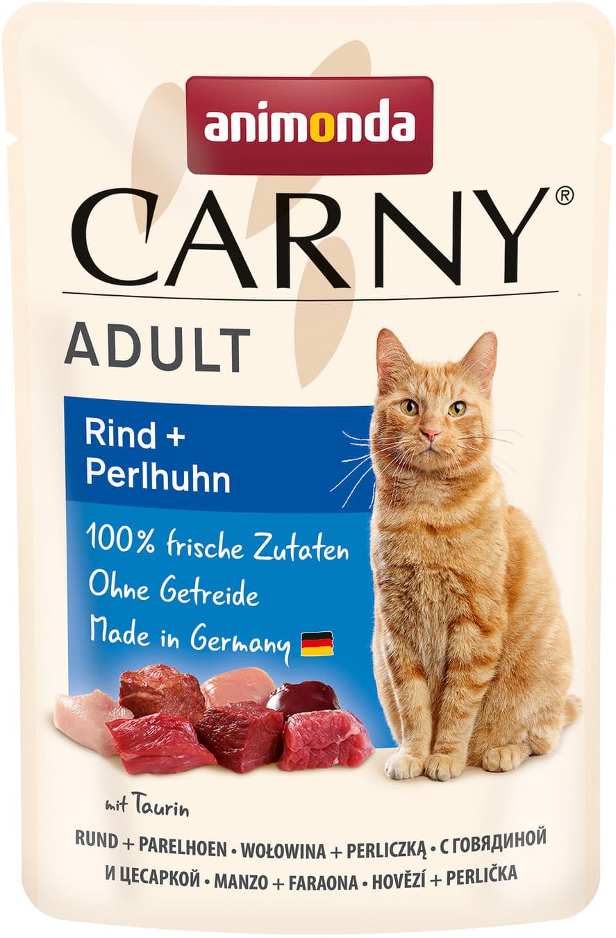 ANIMONDA Katzennassfutter Carny Adult Rind + Perlhuhn