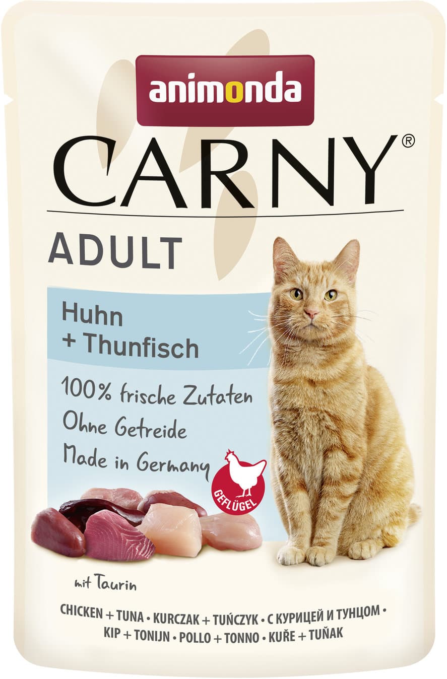 ANIMONDA Katzennassfutter Carny Adult Huhn + Thunfisch