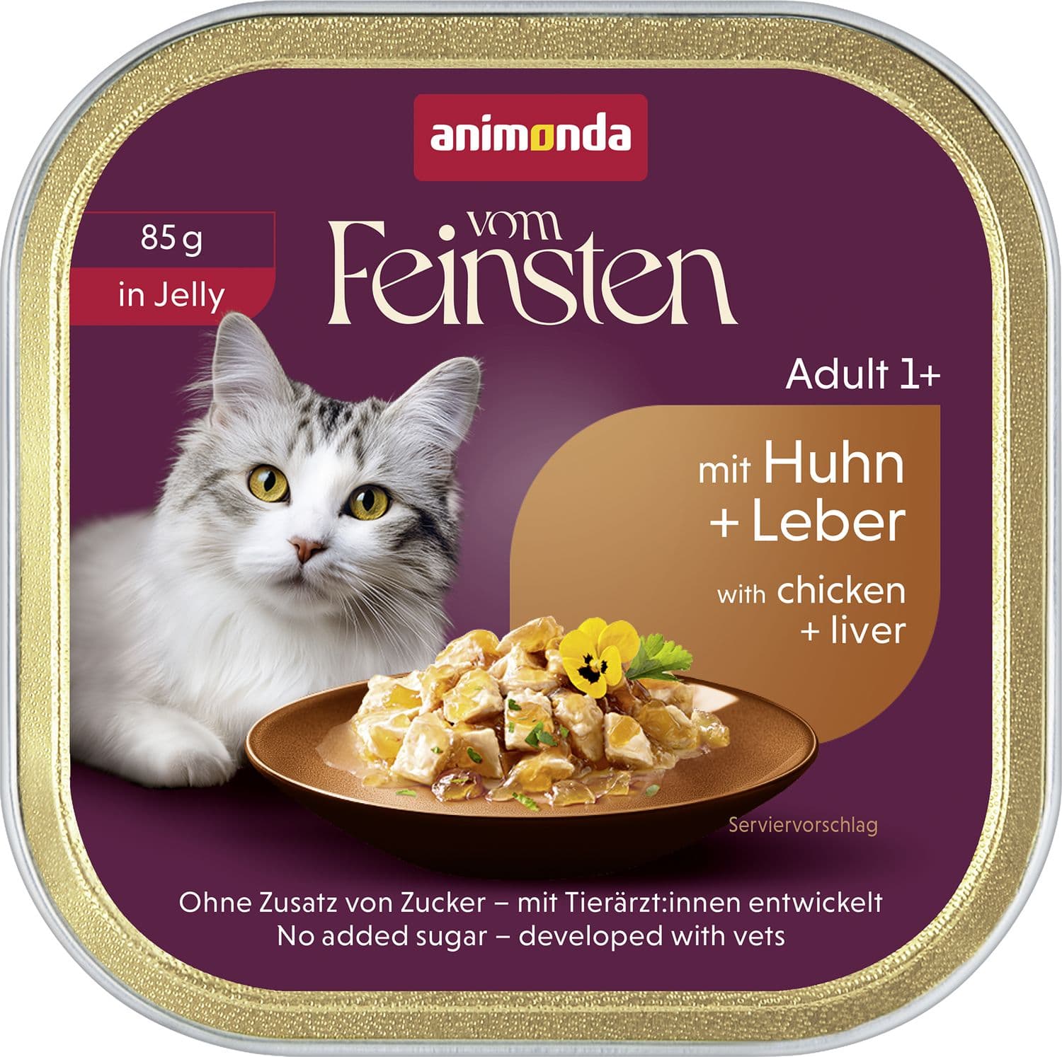 ANIMONDA Katzennassfutter vom Feinsten in Jelly mit Huhn und Leber