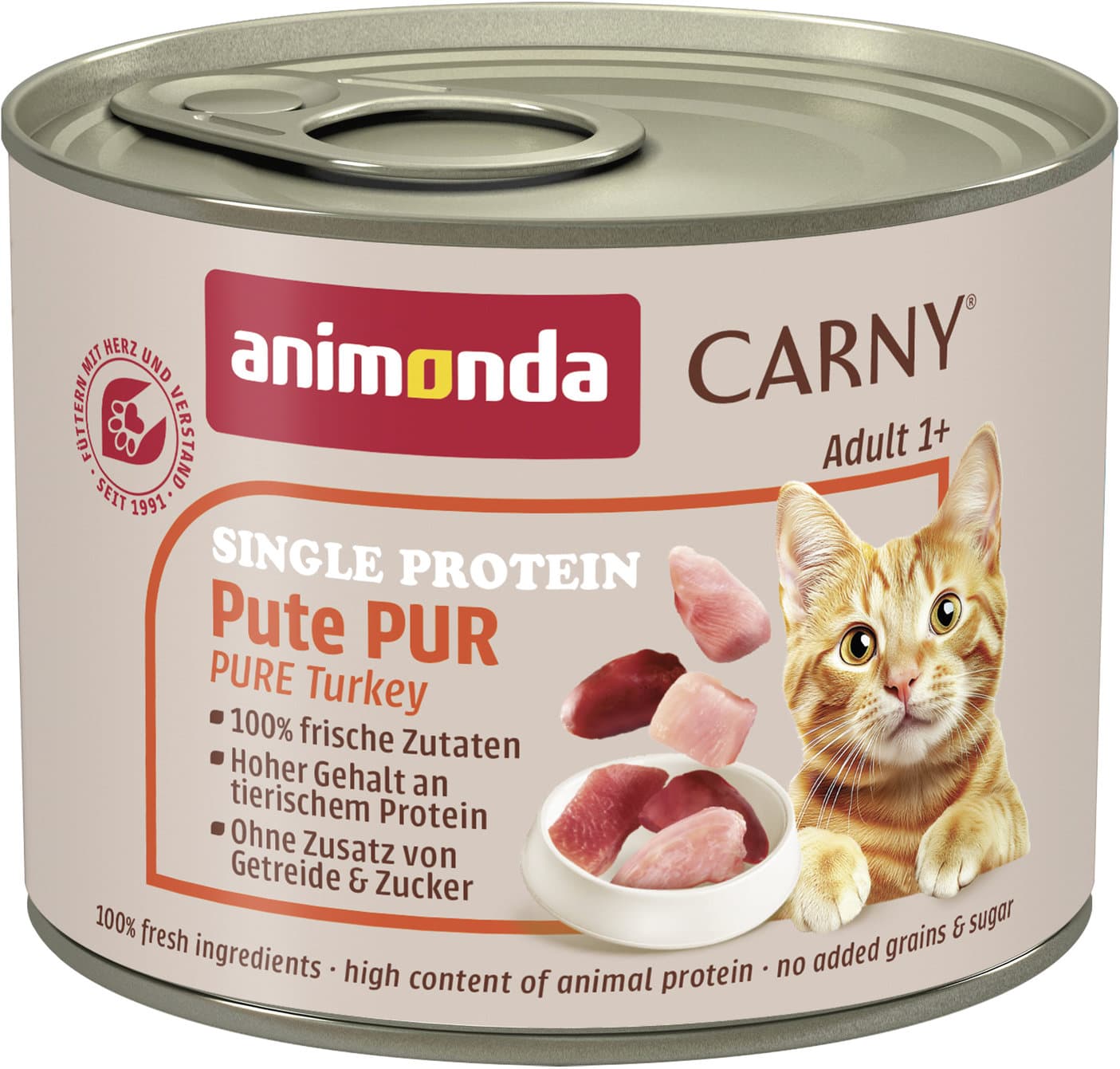 ANIMONDA Katzennassfutter Carny Adult Single Protein Pute pur