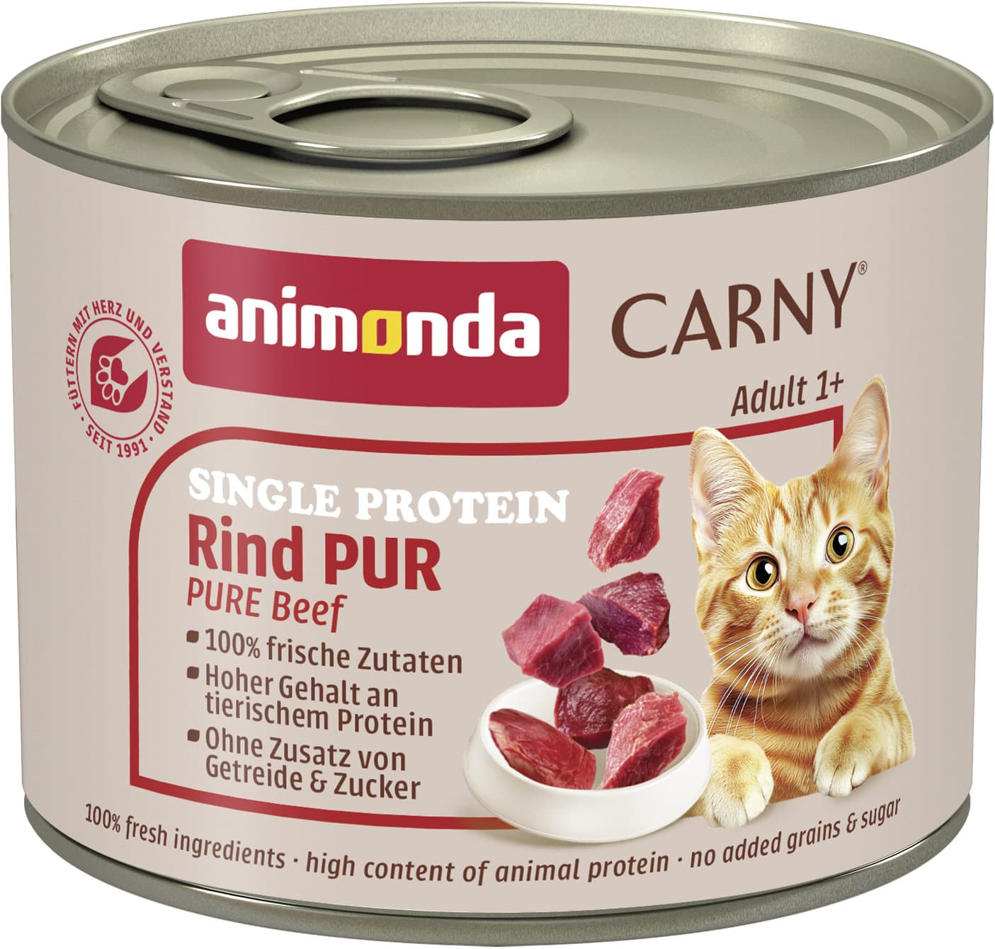 ANIMONDA Katzennassfutter Carny Adult Single Protein Rind pur