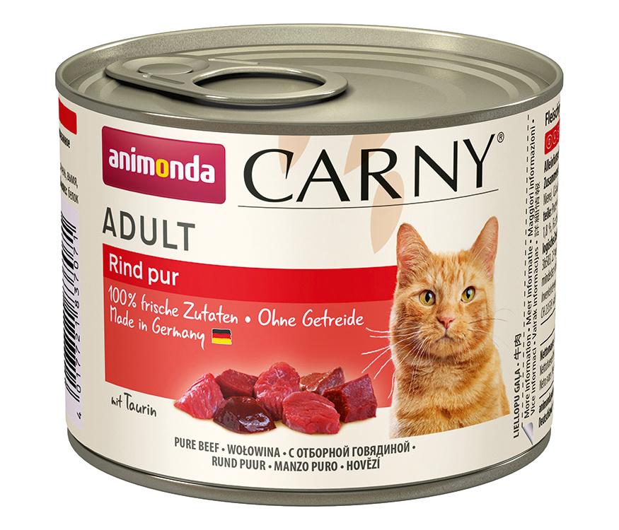 ANIMONDA Katzennassfutter Carny Adult Rind pur