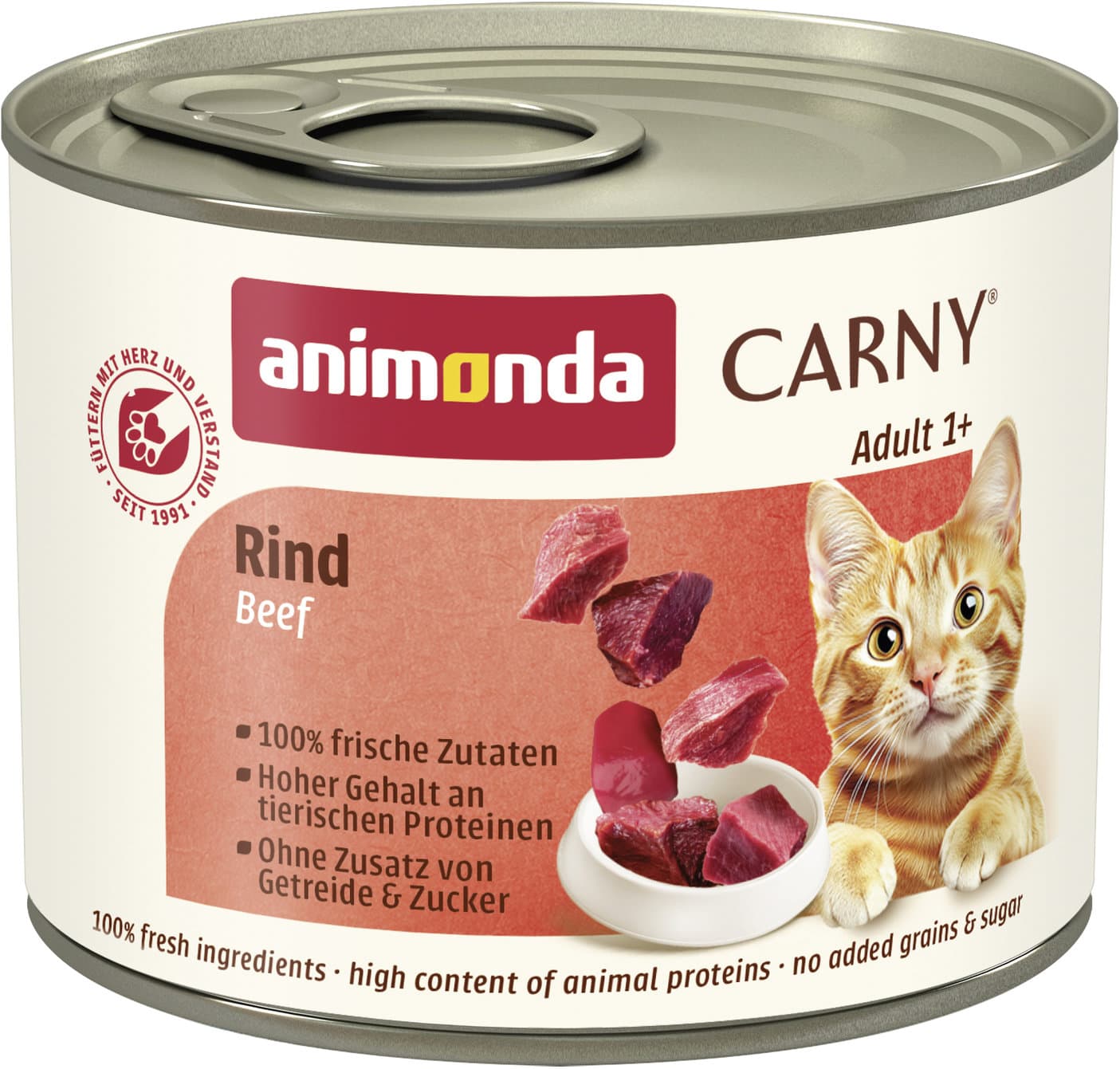 ANIMONDA Katzennassfutter Carny Adult Rind pur