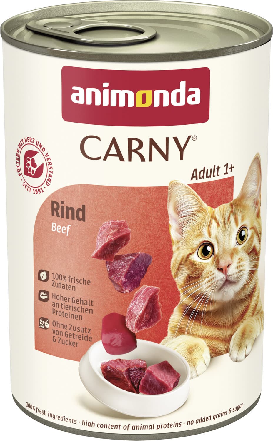 ANIMONDA Katzennassfutter Carny Adult Rind pur