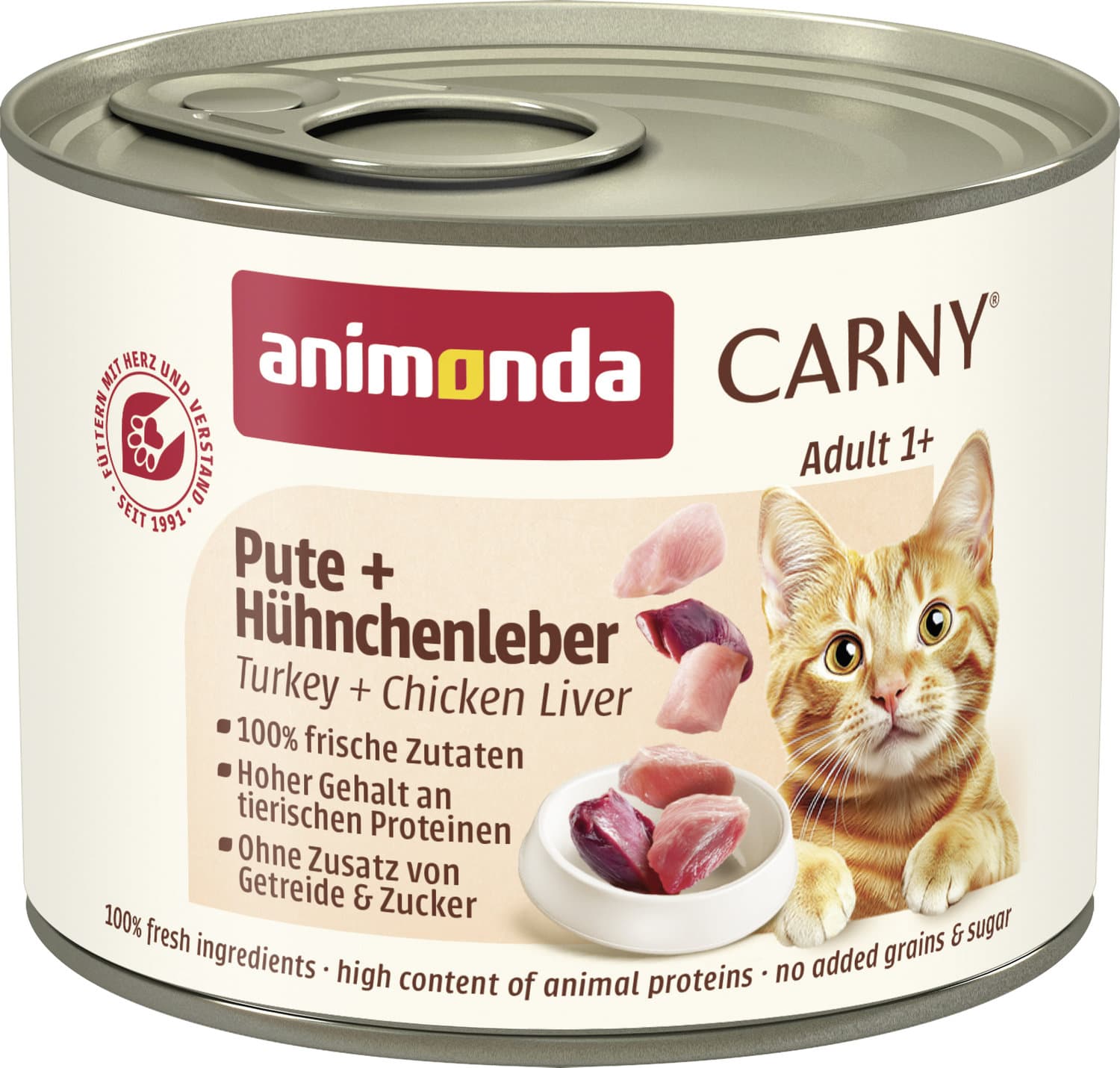 ANIMONDA Katzennassfutter Carny Adult Pute + Hühnchenleber