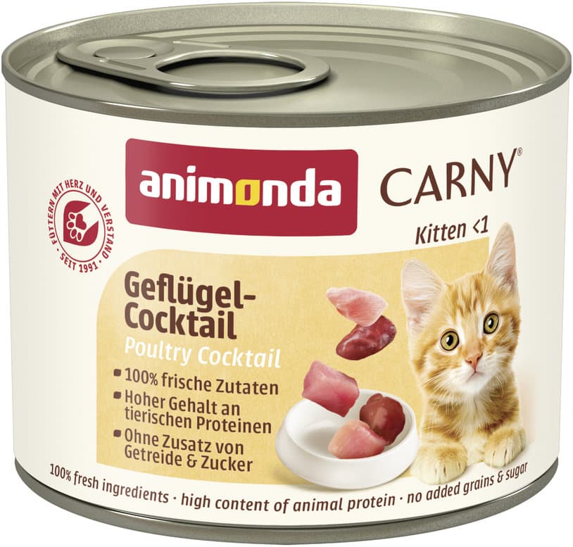 ANIMONDA Katzennassfutter Carny Kitten mit Geflügelcocktail