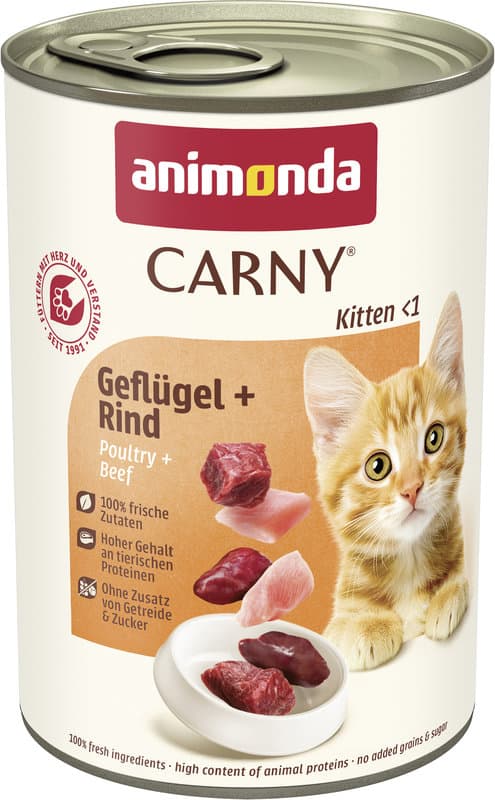 ANIMONDA Katzennassfutter Carny Kitten mit Geflügel + Rind
