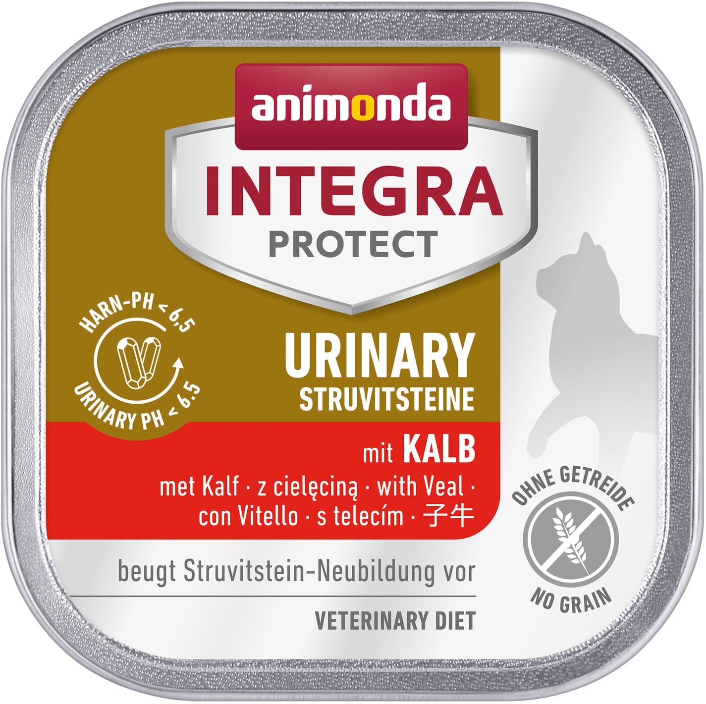 ANIMONDA Katzennassfutter Integra Protect Adult Urinary Struvitstein mit Kalb