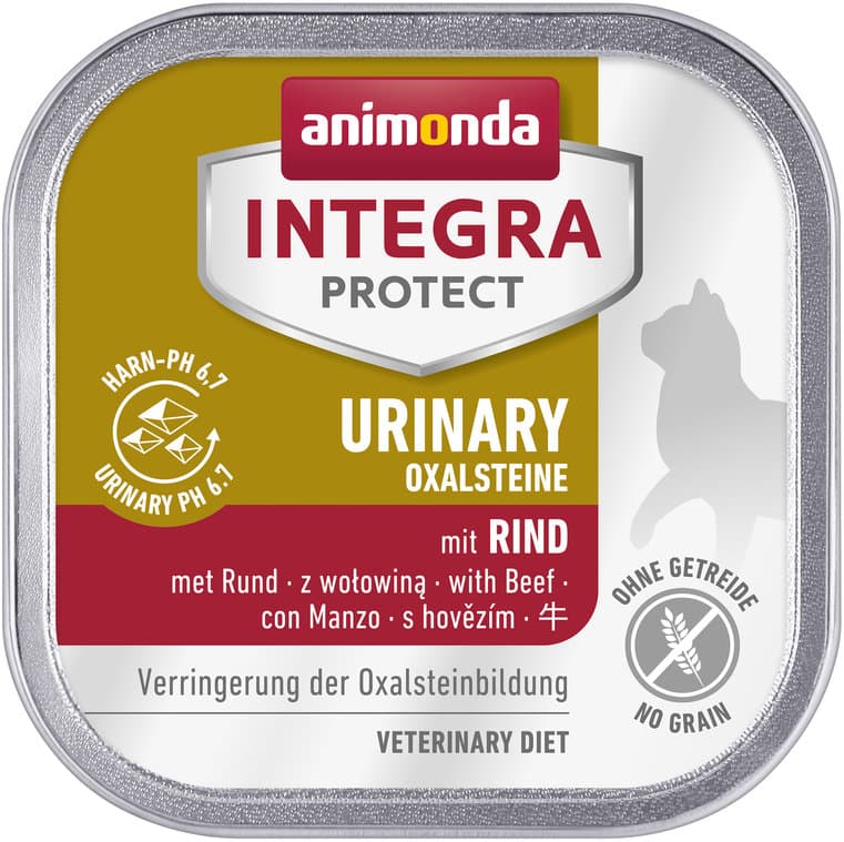 ANIMONDA Katzennassfutter Integra Protect Urinary Oxalstein mit Rind