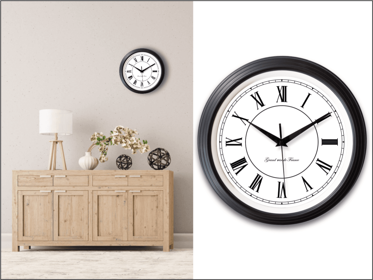 Produktbild Mebus Quarz-Wanduhr Ø25cm 2 von 2