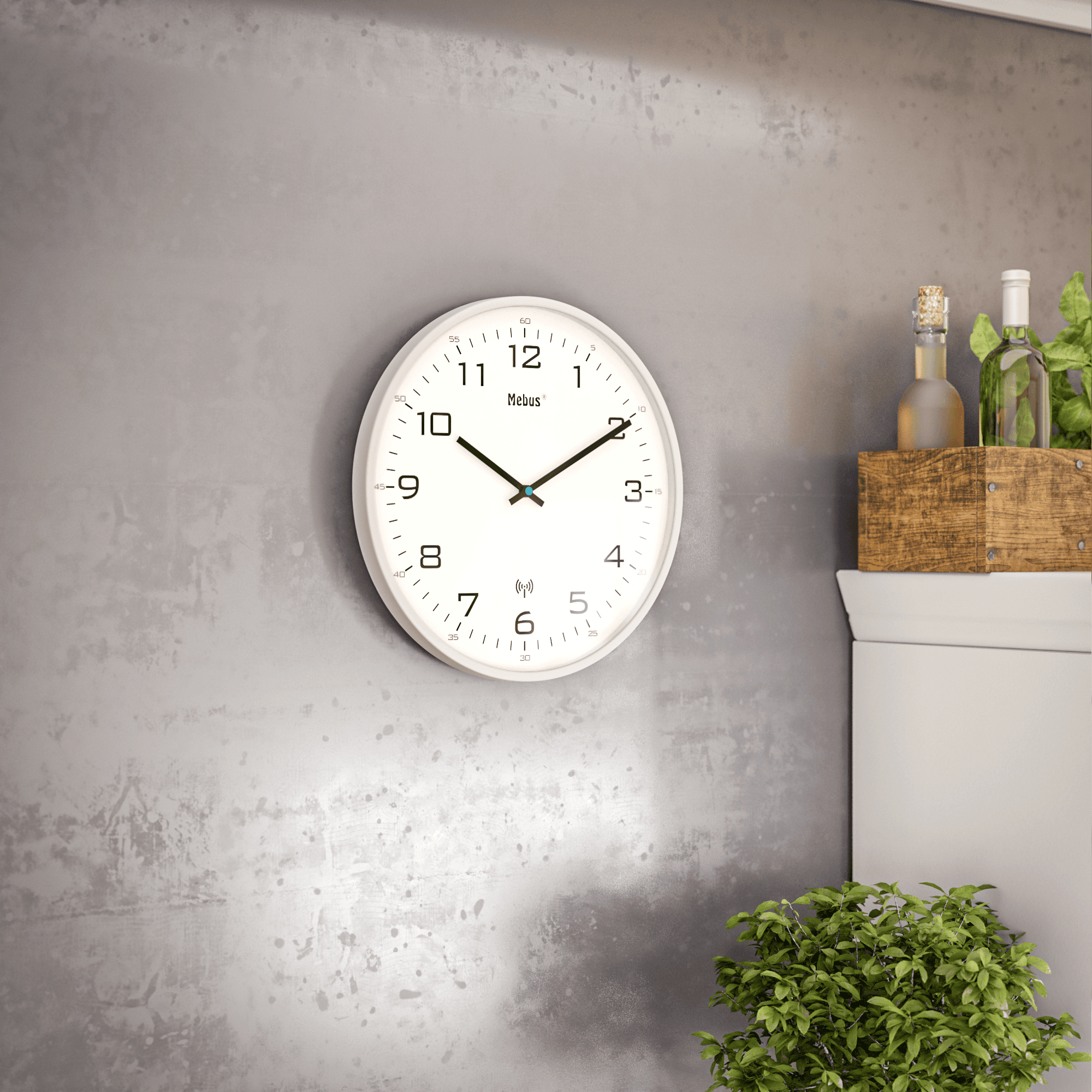 Produktbild Mebus Funk-Wanduhr Ø30cm 3 von 3