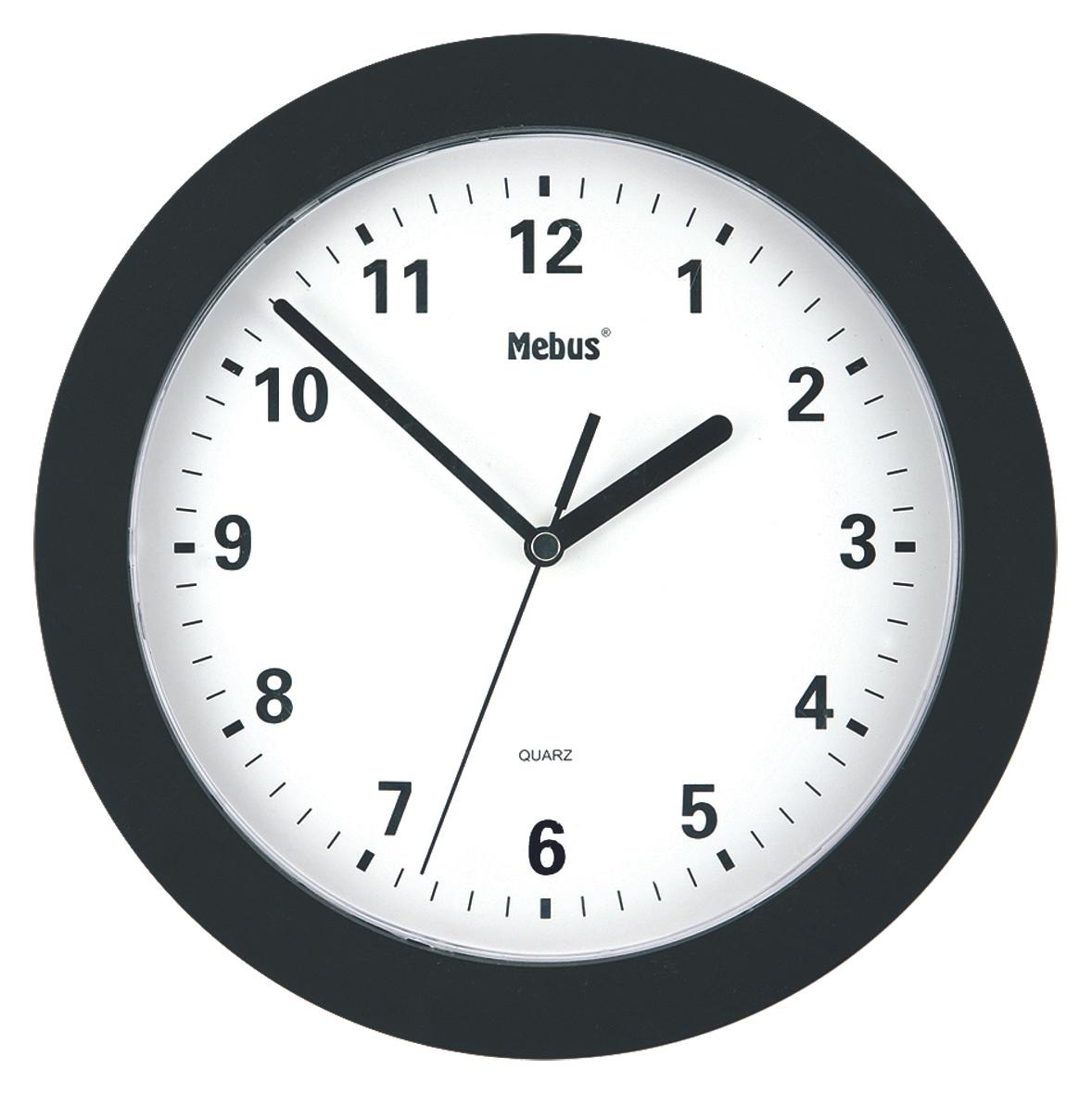 Mebus Quarz-Wanduhr Ø25cm
