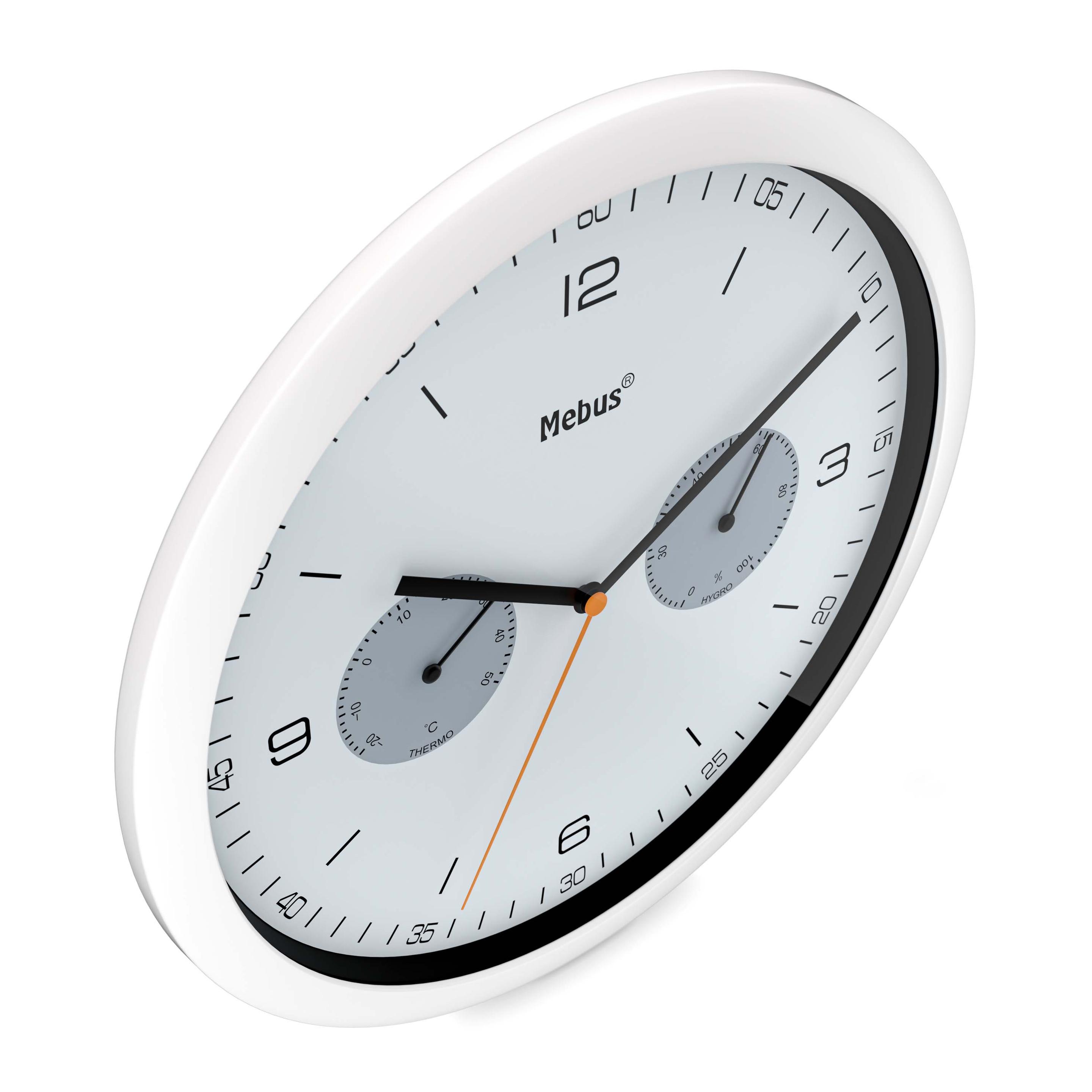 Produktbild Mebus Quarzwanduhr mit Thermo- und Hygrometer 7 von 7