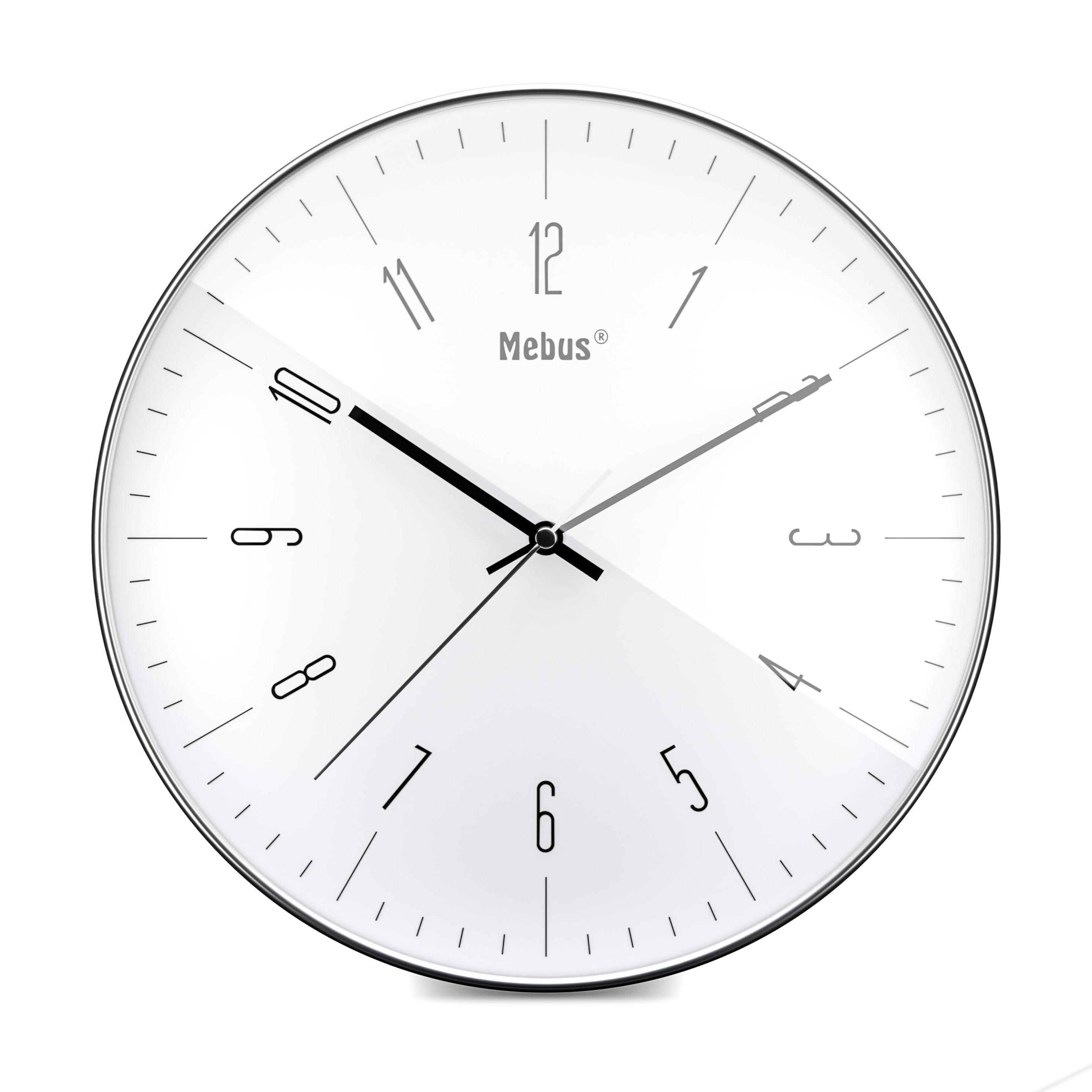 Mebus Quarz-Wanduhr Ø30cm