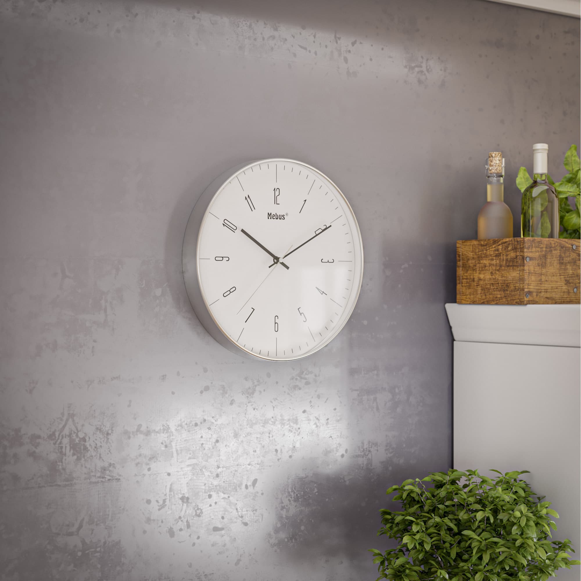 Produktbild Mebus Quarz-Wanduhr Ø30cm 3 von 3