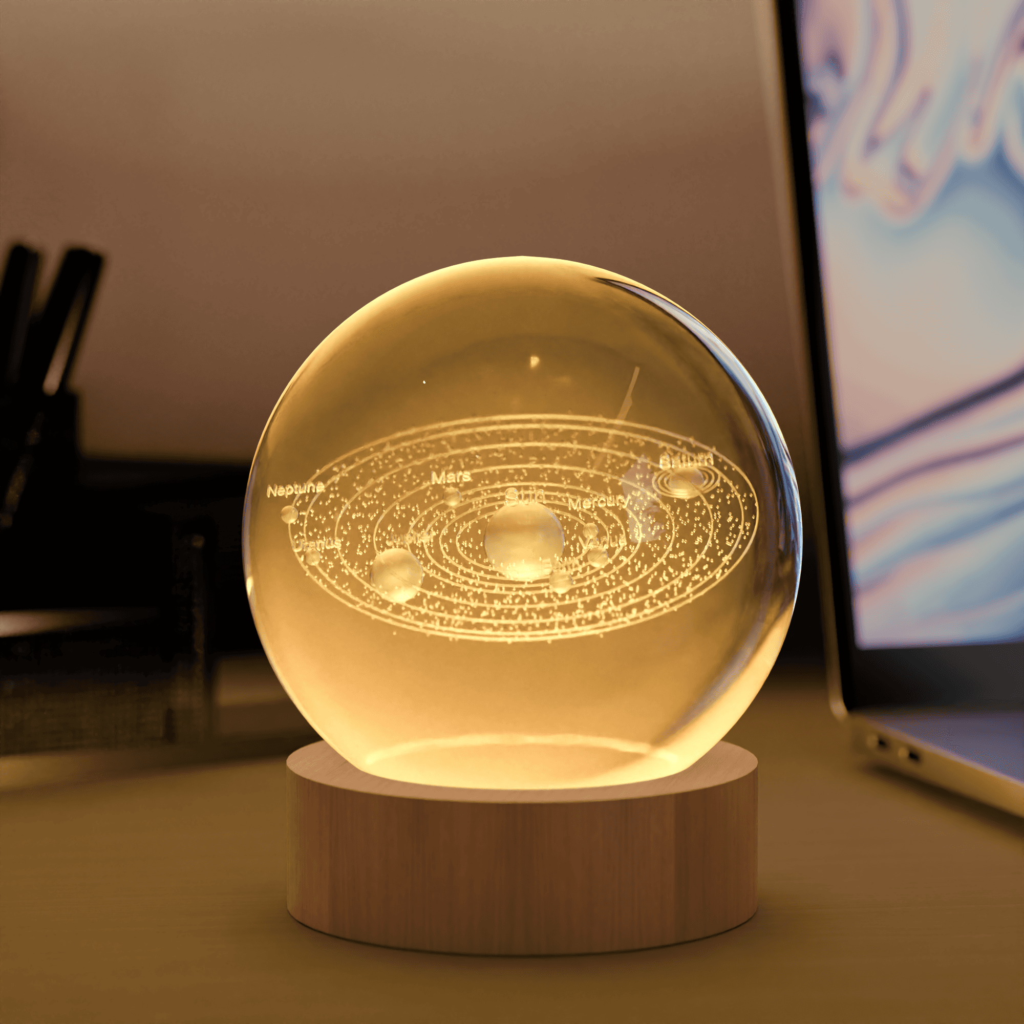 Produktbild Mebus 3D Kristallkugel Sonnensystem 4 von 4